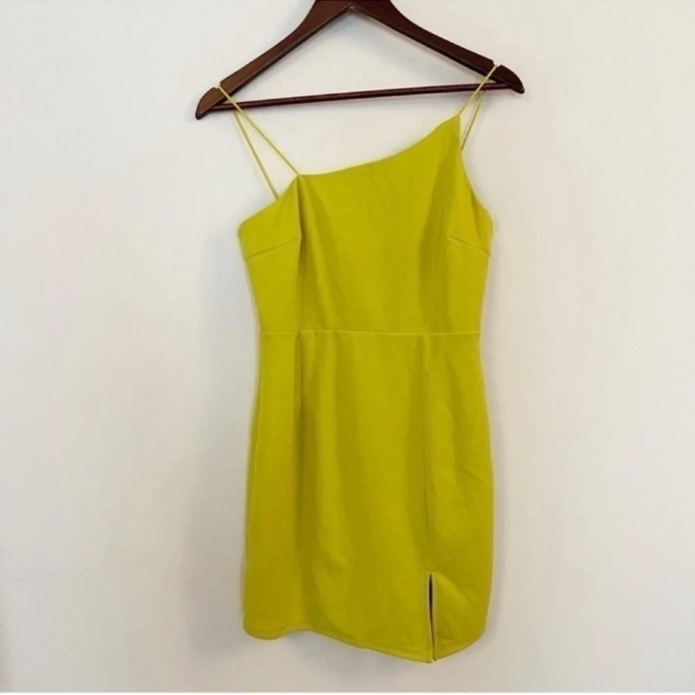 Olia by Lulu's Party For Two Neon Asymmetrical Neck Mini Dress Size Large NEW